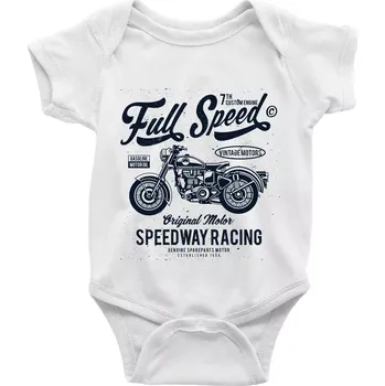 Kojenecký body Full Speed - Body kojenecké s krátkým rukávem - Krátký r. 6-12 mes ( Bílá )