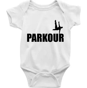 Kojenecké oblečení Parkour - na jedné ruce - Body kojenecké s krátkým rukávem - Krátký r. 18-24 měs ( Bílá )