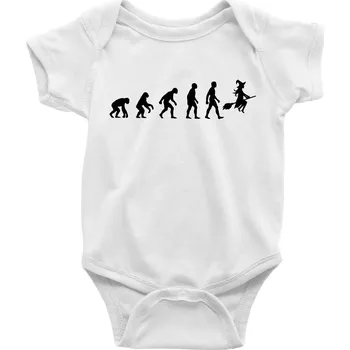 Kojenecký body Evoluce čarodějnice - Body kojenecké s krátkým rukávem - Krátký r. 18-24 měs ( Bílá )