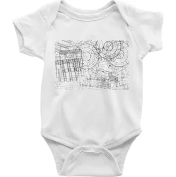 Kojenecké oblečení Technické výkresy - frézky - Body kojenecké s krátkým rukávem - Krátký r. do 3 měs ( Bílá )