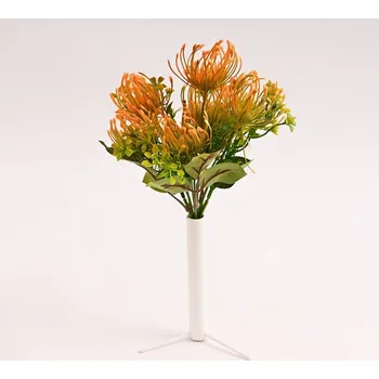 umělá květina Trs protea 30 cm, oranžový