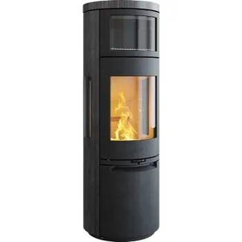 Krbová kamna HETA Scan-line 900B boční prosklení černý lak a pískovec blackwood