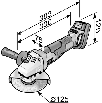 úhlová bruska FLEX das Original FLEX – LBE 125 18.0-EC/5.0 Set – Aku úhlová bruska 499323