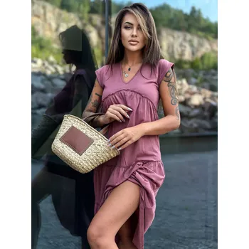 Dámské šaty TW SK 2206 šaty.04P tmavě růžová L