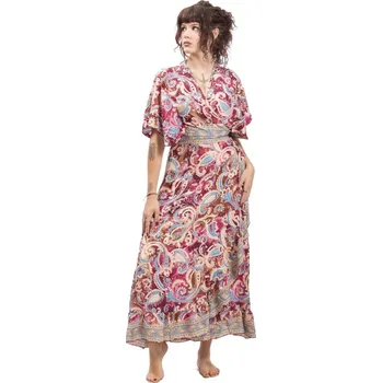 Dámské šaty Zavinovací šaty MAYA růžové IV.