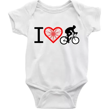 Kojenecký body I love cycles výplet - Body kojenecké s krátkým rukávem - Krátký r. 6-12 mes ( Bílá )