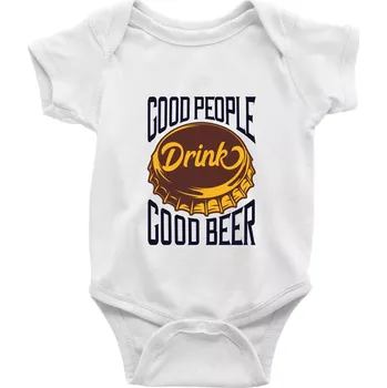 Kojenecké oblečení Good People Drink good Beer - Body kojenecké s krátkým rukávem - Krátký r. 18-24 měs ( Bílá )