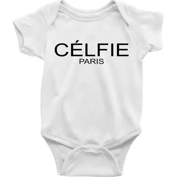 Kojenecký body Célfie Paris - Body kojenecké s krátkým rukávem - Krátký r. 18-24 měs ( Bílá )