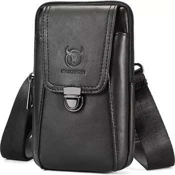 Ledvinka Bullcaptain kožená taška i ledvinka Sparre Černá