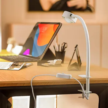 Lampička Lindby svítidlo s příchytkou Jyla, bílé, čočka, 4 200 K, GX53 - Délka kabelu 150 cm; stínidlo na lampu - Ø 8 cm, výška 3,2 cm; žárovka - Ø 7,5 cm, výška 4,1 cm bílá 1 x 4,8 W LED - Doprava zdarma