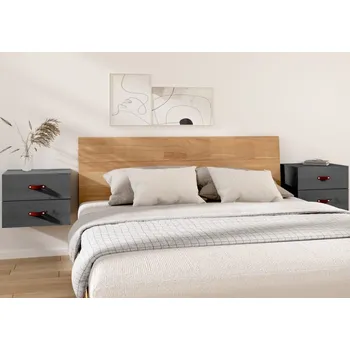 Noční stolek vidaXL Nástěnné noční stolky 2 ks 50x36x40 cm [820985] Barva: Šedá