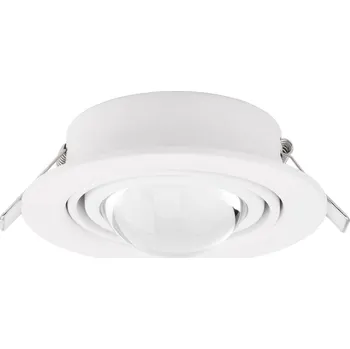 Lampička Vestavné bodové svítidlo Lindby Jyla, bílé, 3 000 K, Ø 13 cm, čočka - Světelný zdroj - Ø 7,5 cm, délka 4,1 cm bílý matný 1 x 4,8 W LED