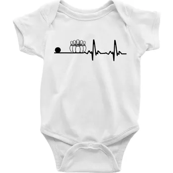 Kojenecký body Kuželky EKG - Body kojenecké s krátkým rukávem - Krátký r. 6-12 mes ( Bílá )