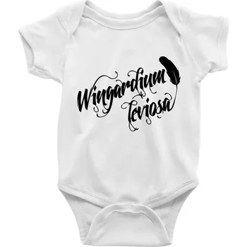 Kojenecký body Harry - Wingardium Leviosa - Body kojenecké s krátkým rukávem - Krátký r. 6-12 mes ( Bílá )