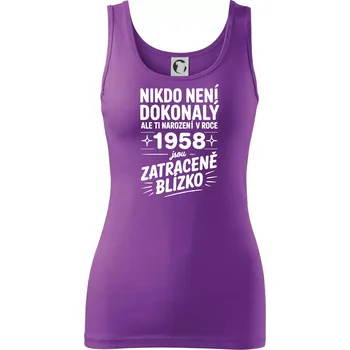 Nikdo není dokonalý ale ti narození v roce 1958 jsou zatraceně blízko - Dámské tílko - XS ( Fialová )