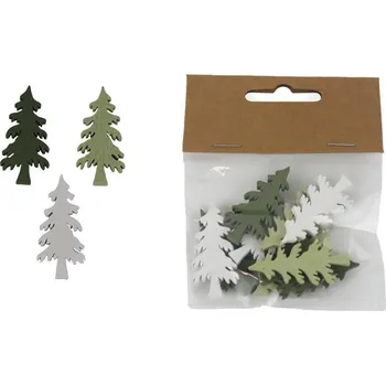 Vánoční dekorace Dekorace stromeček, 9 ks D7266