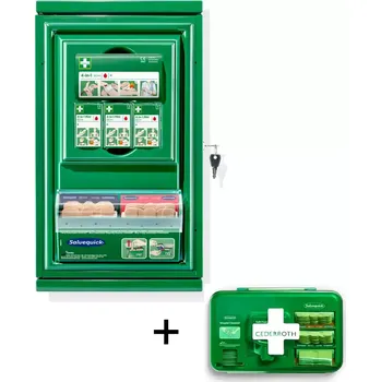 Lékárnička Cederroth kovová lékárna, malá + dárek zásobník náplastí