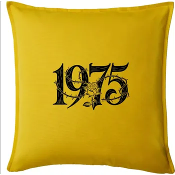 Polštář Ročník s růží 1975 - Polštář 50x50 - 50x50 - Pouze potah ( Žlutá )
