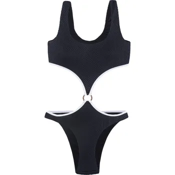 Dámské plavky Dámské Jednodílné plavky EA7 WATER SPORTS BW PREMIUM W 1PIECE RING 9111234R44000020 – Černá L