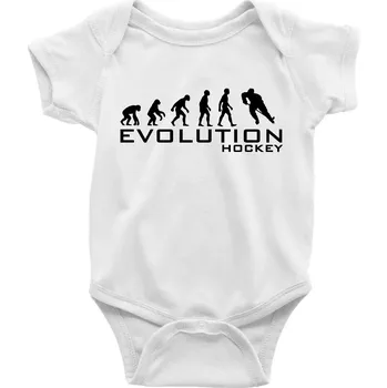 Evoluce Hockey - hráč - Body kojenecké s krátkým rukávem - Krátký r. 6-12 mes ( Bílá )