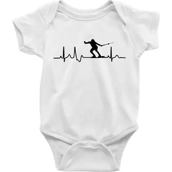 Kojenecké oblečení EKG vodní lyžování - Body kojenecké s krátkým rukávem - Krátký r. 6-12 mes ( Bílá )