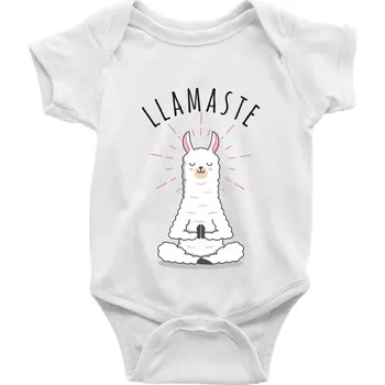 Kojenecké oblečení Yoga Llamaste - Body kojenecké s krátkým rukávem - Krátký r. 6-12 mes ( Bílá )