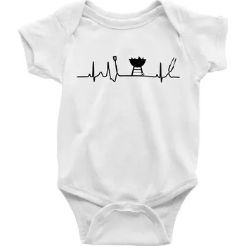 Kojenecký body EKG grilování gril - Body kojenecké s krátkým rukávem - Krátký r. 18-24 měs ( Bílá )