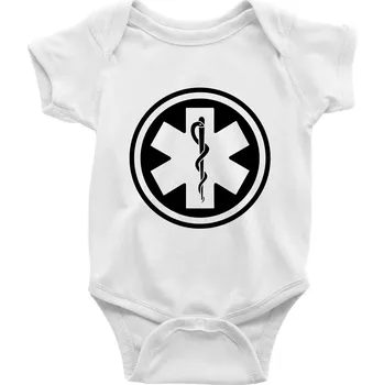 Kojenecký body Rescue logo samostatné kulaté - Body kojenecké s krátkým rukávem - Krátký r. 6-12 mes ( Bílá )