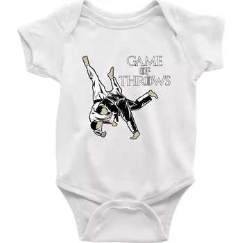 Kojenecký body Game of Throws Judo - Body kojenecké s krátkým rukávem - Krátký r. 18-24 měs ( Bílá )