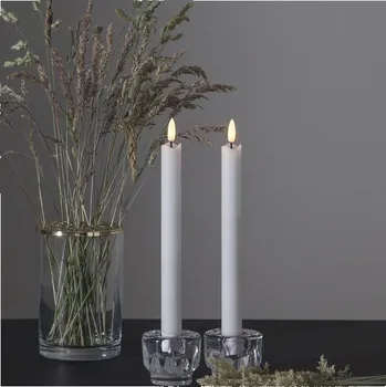 Vánoce Star trading LED víčky "Flamme", BAL/2ks, 25x2,1 cm bílá