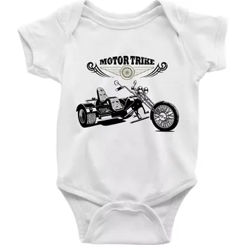 Kojenecký body Moto trike - Body kojenecké s krátkým rukávem - Krátký r. 6-12 mes ( Bílá )