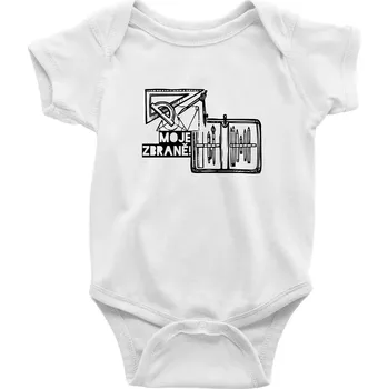 Kojenecké oblečení Moje zbraně - Geometrie - matematika - Body kojenecké s krátkým rukávem - Krátký r. 18-24 měs ( Bílá )