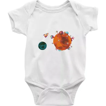 Kojenecký body Kolonizace Marsu - Body kojenecké s krátkým rukávem - Krátký r. 18-24 měs ( Bílá )