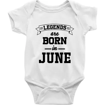 Kojenecké oblečení Legends are born in June - Body kojenecké s krátkým rukávem - Krátký r. 6-12 mes ( Bílá )