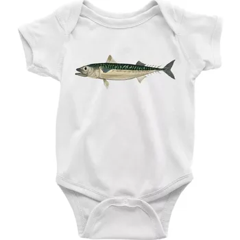 Kojenecký body Makrela obecná - Body kojenecké s krátkým rukávem - Krátký r. 18-24 měs ( Bílá )