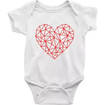 Kojenecký body Srdce síť - Body kojenecké s krátkým rukávem - Krátký r. 18-24 měs ( Bílá )
