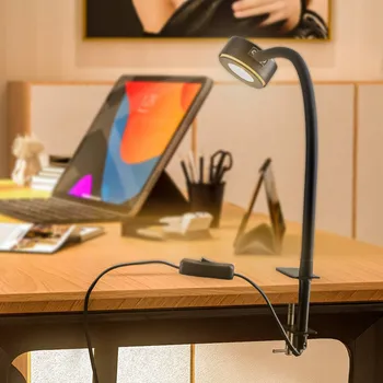 Lampička Lindby šroubovací světlo Jyla, černé, 2 700 K, GX53 - Délka kabelu 150 cm; stínítko - Ø 8 cm, výška 3,2 cm; žárovka - Ø 7,5 cm, výška 2,8 cm černá 1 x 4,8 W LED - Doprava zdarma