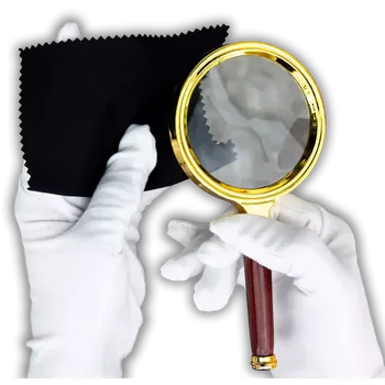 Sběratelství Numismatická sada - lupa,rukavice,utěrka