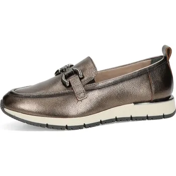 Pánské polobotky Tamaris dámské kožené polobotky - bronzové