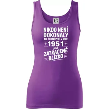 Dámské tričko Nikdo není dokonalý ale ti narození v roce 1961 jsou zatraceně blízko - Dámské tílko - XL ( Fialová )