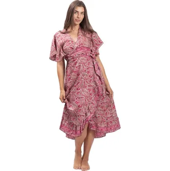 Dámské šaty Zavinovací šaty MAYA růžové V.