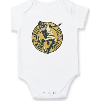 Kojenecký body Skate girl - Body kojenecké s krátkým rukávem - Krátký r. 18-24 měs ( Bílá )