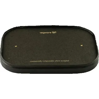 Jednorázové nádobí Víčko papírové na kelímek vaničku papírovou černo-hnědou 500-1000ml / 25 ks