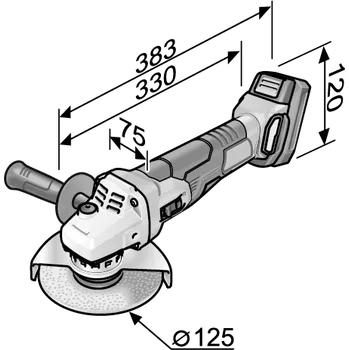 úhlová bruska FLEX das Original FLEX – LB 125 18.0-EC – Aku úhlová bruska 499315