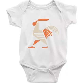 Kojenecký body Kohout kubistický - Body kojenecké s krátkým rukávem - Krátký r. 18-24 měs ( Bílá )