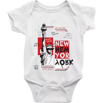 Kojenecký body New york socha - Body kojenecké s krátkým rukávem - Krátký r. 6-12 mes ( Bílá )