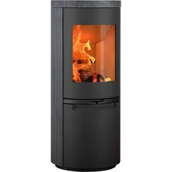 Krbová kamna HETA Scan-line 900 černý lak a pískovec blackwood