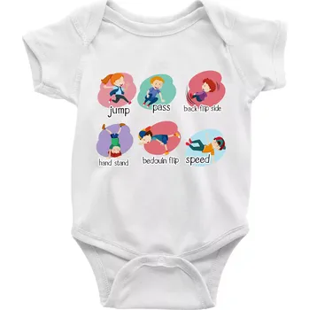 Kojenecké oblečení Parkour moves - Body kojenecké s krátkým rukávem - Krátký r. 18-24 měs ( Bílá )