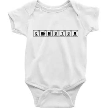 Kojenecký body Periodická tabulka Chomutov - Body kojenecké s krátkým rukávem - Krátký r. 18-24 měs ( Bílá )