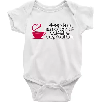 Kojenecké oblečení Sleep Coffeine - Body kojenecké s krátkým rukávem - Krátký r. 18-24 měs ( Bílá )